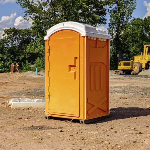 how often are the porta potties cleaned and serviced during a rental period in Bunker Hill KS